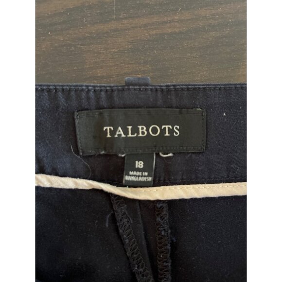 Talbots Womens Size 18 Black Bermuda Shorts Slit Pockets Cotton Blend - Picture 3 of 4